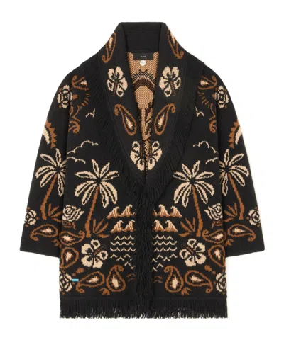 ALANUI PALM-TREE FRINGE CARDIGAN