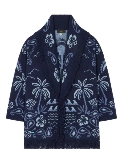 ALANUI PALM-TREE FRINGED CARDIGAN