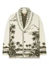 Alanui Palm-tree Fringed Cardigan In Green