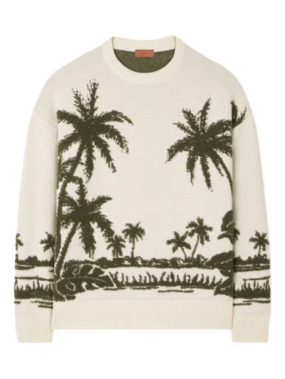 Alanui Pullover Mit Palmen-intarsien In Neutral