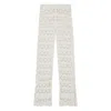 Alanui Lagoon Romance Crochet Flared Pants In White
