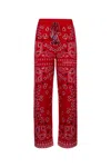 Alanui Bandana Piqué Jacquard Wool Blend Pants In 2584