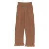 Alanui Fringed Knitted Trousers In Brown