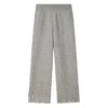 Alanui Finest Fringed-hem Trousers In Gray