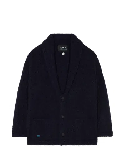 Alanui Patch Pocket Button Cardigan In Blue