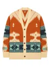 Alanui Patterned Button Cardigan In Orange