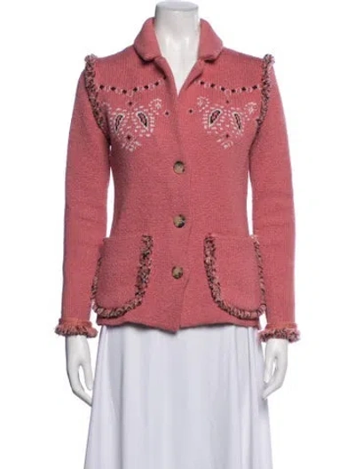 Pre-owned Alanui Patterned Jacket In Pink