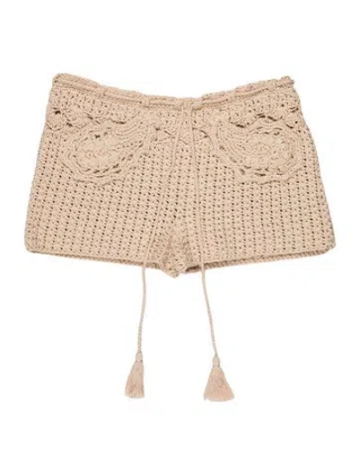 Pre-owned Alanui Patterned Mini Shorts In Neutral