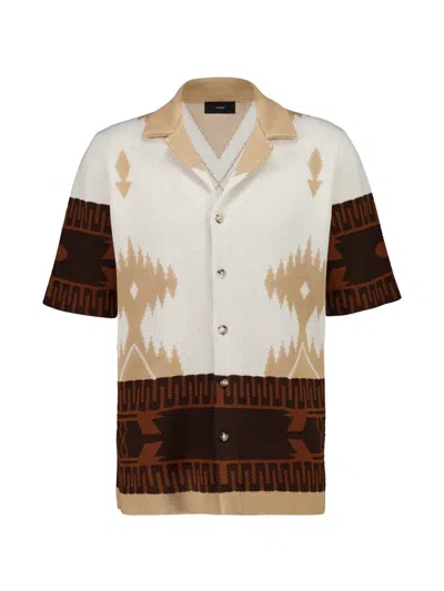 Alanui Patterned Piqué Shirt In Neutral