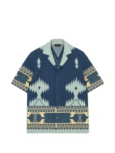 Alanui Patterned Shirt In Blue
