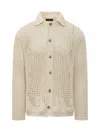 Alanui Where The Wave Begins Openwork Buttoned Shirt In Nude