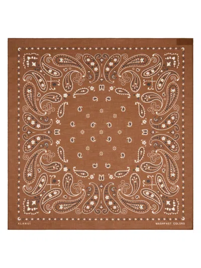 Alanui Printed Cotton Bandana Tabacco/multicolo