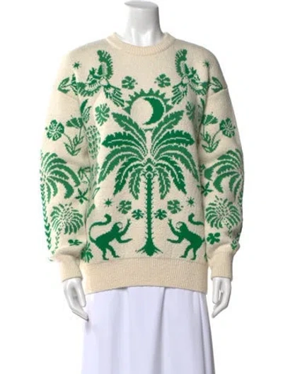Pre-owned Alanui Printed Crew Neck Sweater In Neutral