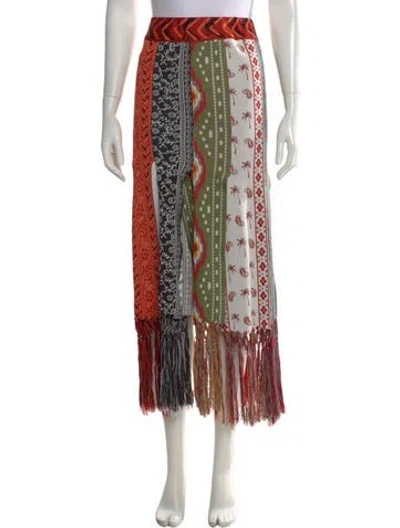 Pre-owned Alanui Printed Long Skirt In Multi
