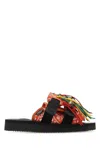 Alanui X Suicoke Fringed Canvas-strap Slides In 2185