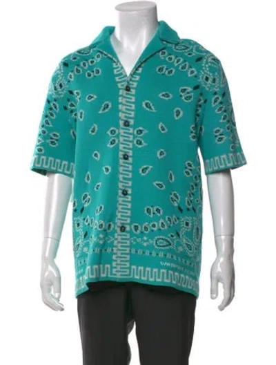 Pre-owned Alanui Printed Short Sleeve Shirt In Green