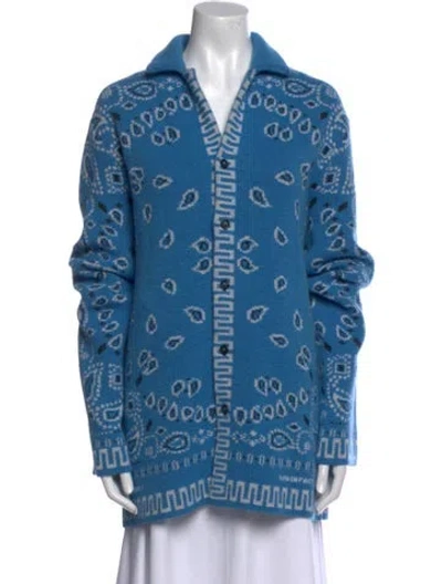 Pre-owned Alanui Printed Sweater In Blue