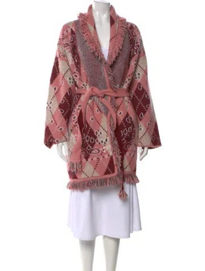 Pre-owned Alanui Printed Sweater In Pink