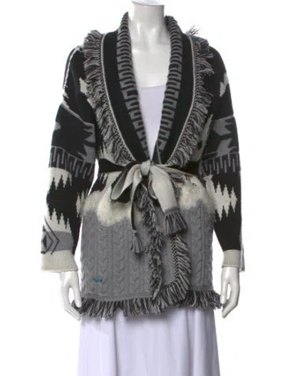 Pre-owned Alanui Printed V-neck Sweater In Multi