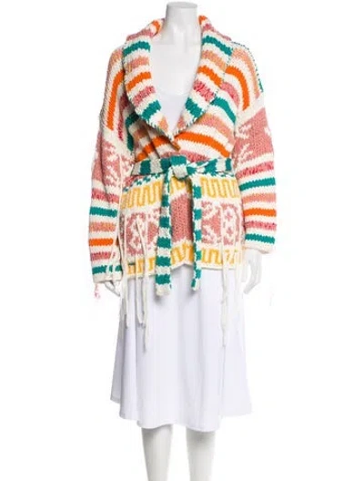 Pre-owned Alanui Printed V-neck Sweater In Neutral