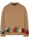 Alanui R+j Floral-intarsia Cashmere Jumper In Neutrals