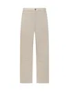 Alanui Straight Leg Denim Pants In Beige