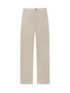 Alanui Straight Leg Denim Pants In White Raw