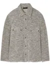 Alanui Raw-edge Mélange Cotton Overshirt In Neutrals