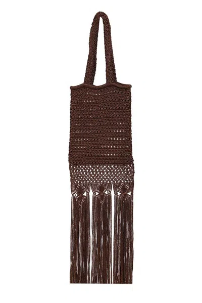 Alanui Ray Of Light Tote Bag In Brown