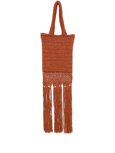 Alanui Ray Of Light Tote Bag In Orange