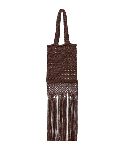 Alanui Ray Of Light Tote Bag In Brown