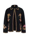 REMEMBER ME EMBROIDERED WHIPSTITCH-TRIM JACKET