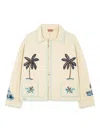 Alanui Cream Remember Me Embroidered Wool Jacket In Neutral