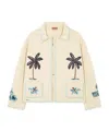 Alanui Cream Remember Me Embroidered Wool Jacket In Neutral