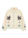 Alanui Intricately Embroidered Virgin Wool Jacket With Boxy Silhouette In White