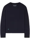 Alanui Ribbed-edge Cashmere-blend Jumper In 蓝色