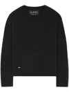 Alanui Ribbed-edge Cashmere-blend Jumper In Black