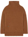 Alanui Gerippter Pullover Mit Stehkragen In Braun