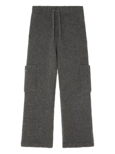 Alanui Ribbed Side-pocket Trousers In Gray