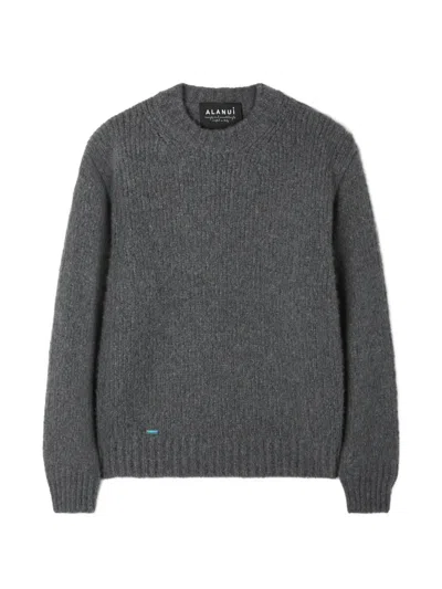 Alanui Ribbed-knit Sweater In Gray