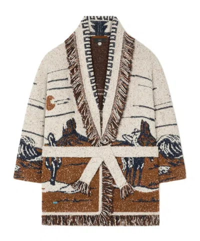 Alanui Riding The Waves Belted Cardigan In Multi