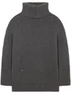 Alanui Roll-neck Cashmere-silk Blend Jumper In Grey