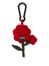 Alanui Rose Amigurumi Crochet Key Ring In Red