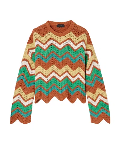 Alanui Round-collar And Long-sleeved Sweater In Multi