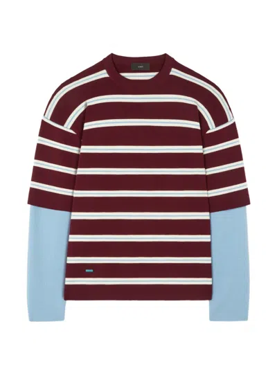 Alanui Rugby Club Double-sleeve Sweater In Multi