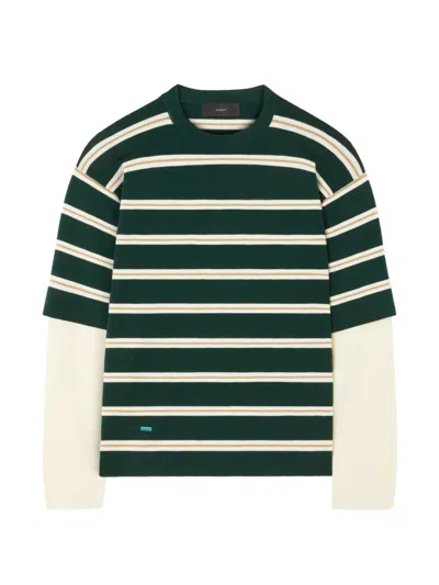 Alanui Rugby Club Double-sleeve T-shirt In Green