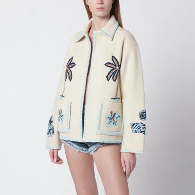ALANUI ALANUI SAND-COLORED WOOL REMEMBER ME JACKET