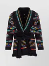Alanui Memories Of The Savannah Cardigan In Black Multi