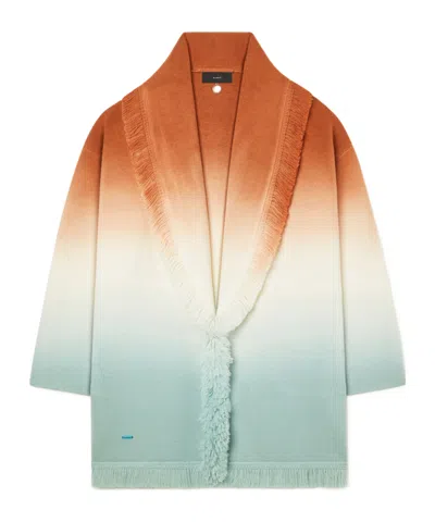Alanui Shades Of Shore Fringed Cardi-coat In Multi