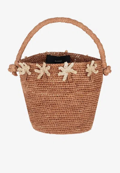 Alanui Shadow Of The Palm Basket Bag In Beige